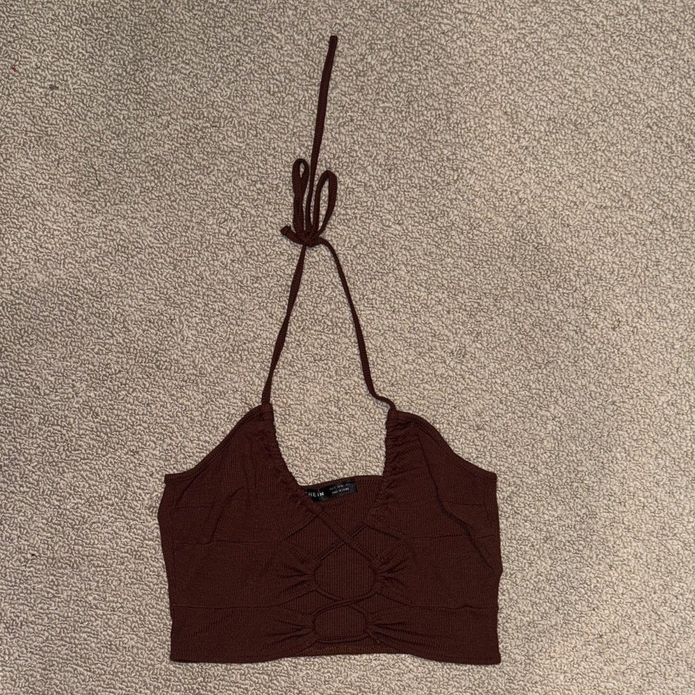 Brown Halter Top